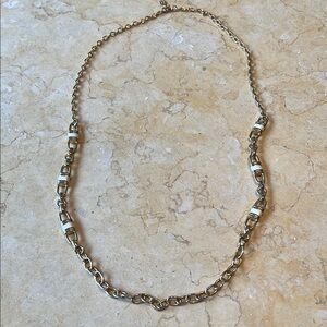 Elegant Gold and Silver Chain Necklace